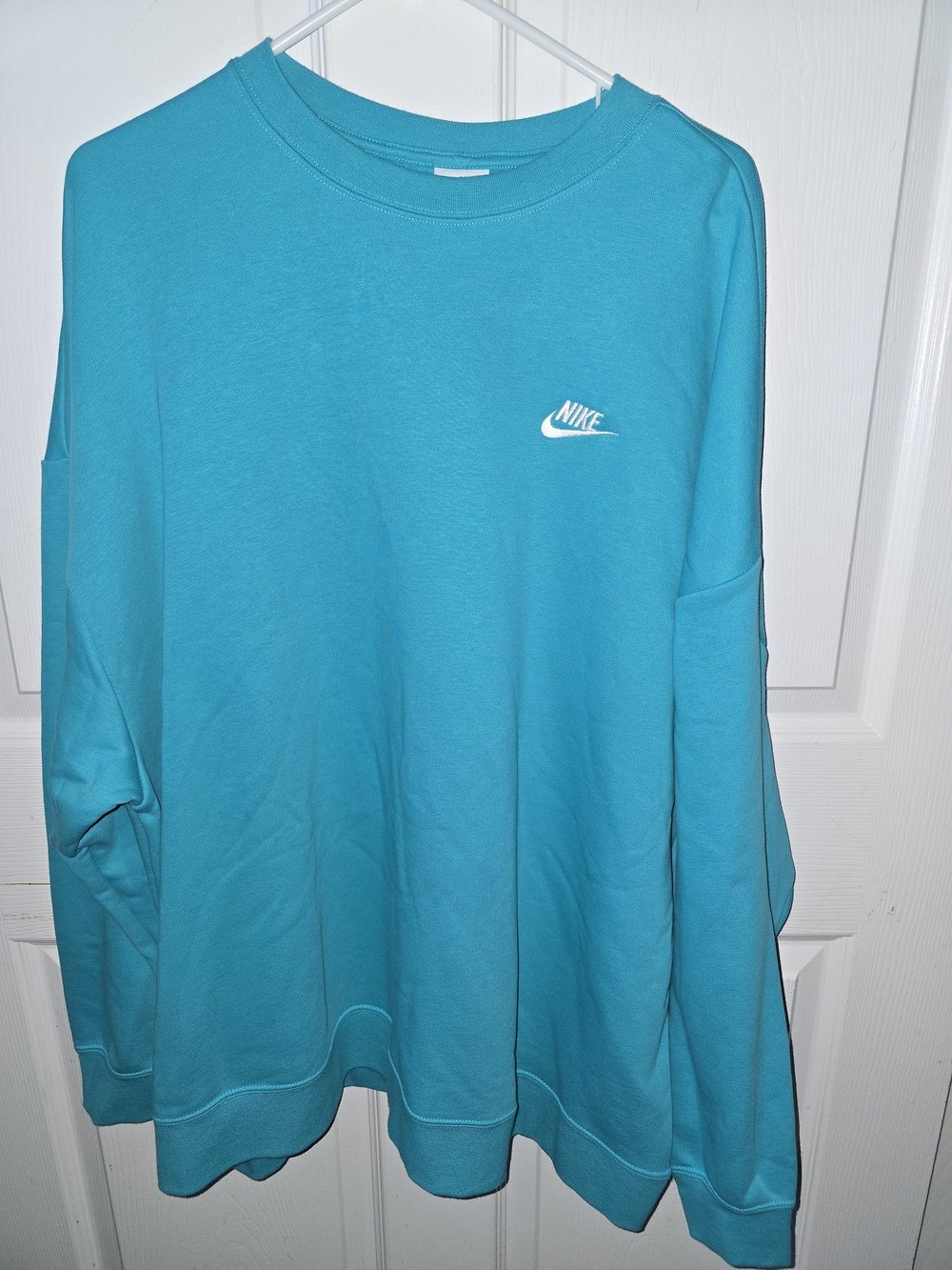 Nike Women’s Teal Crewneck Sweatshirt with White Logo